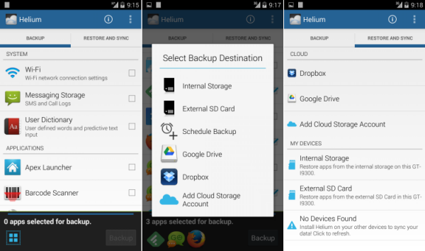 Helium screenshot 2