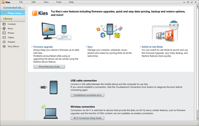 Samsung Kies screenshot 5