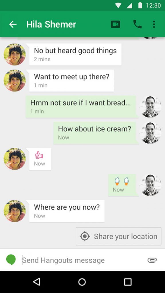 Hangouts screenshot 3