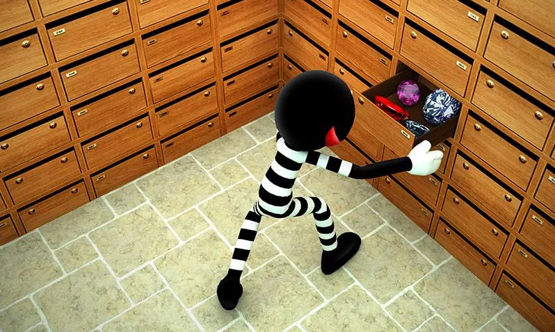 Stickman Bank Robbery Escape screenshot 3