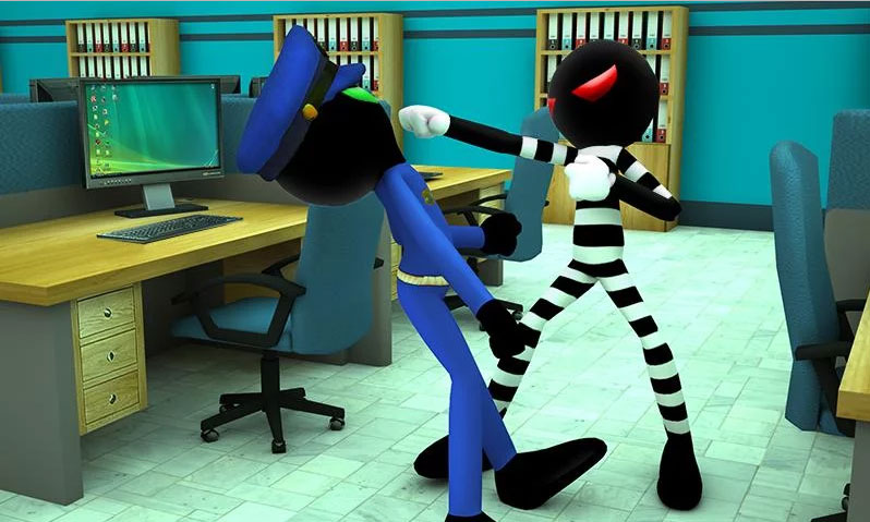 Stickman Bank Robbery Escape screenshot 2