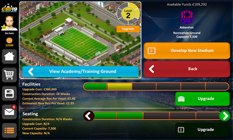 Club Soccer Director 2018 screenshot 4