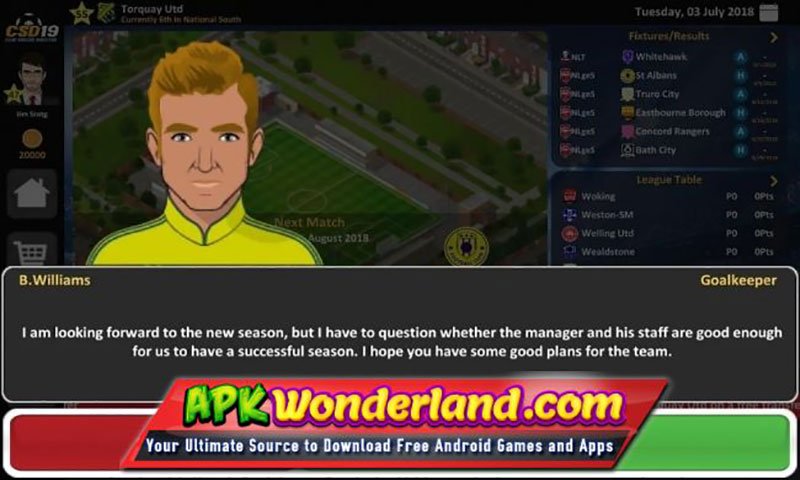 Club Soccer Director 2018 screenshot 5