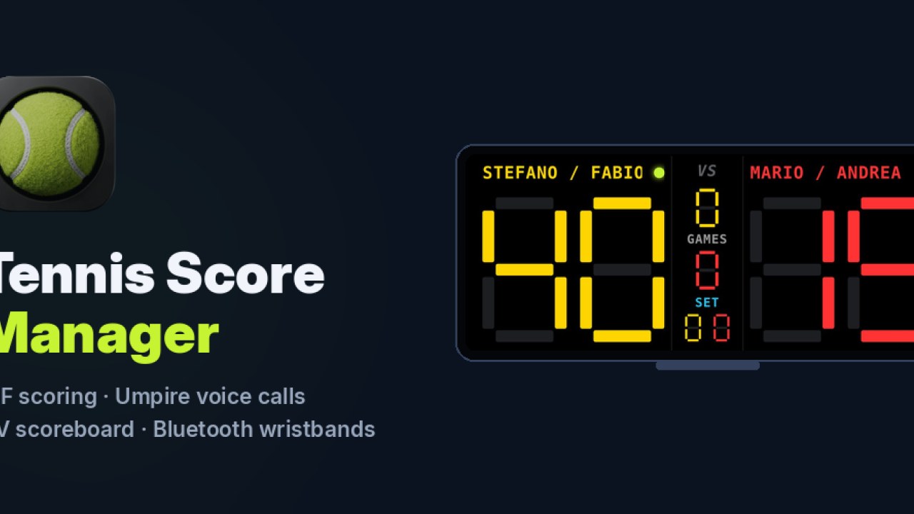 Tennis Score Manager