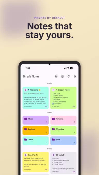 Simple Notes Sync screenshot 1