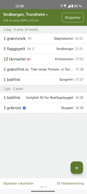 Feltbok screenshot 1