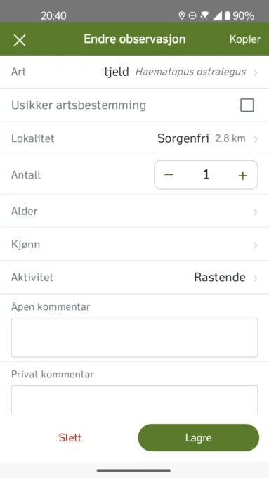 Feltbok screenshot 8
