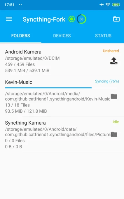 Syncthing-Fork screenshot 2