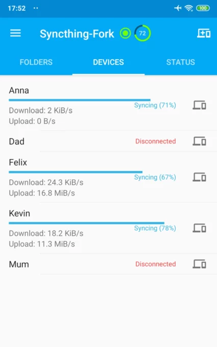 Syncthing-Fork screenshot 1