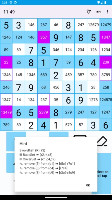 Open Sudoku screenshot 1