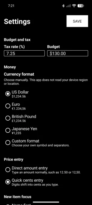 Shopping List Calculator screenshot 3