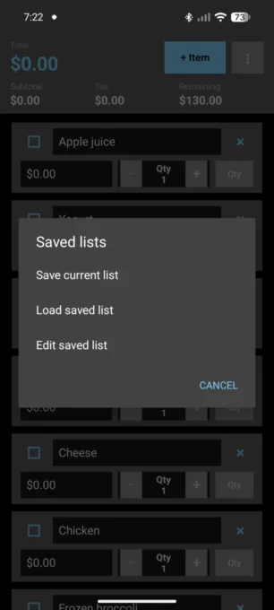 Shopping List Calculator screenshot 6