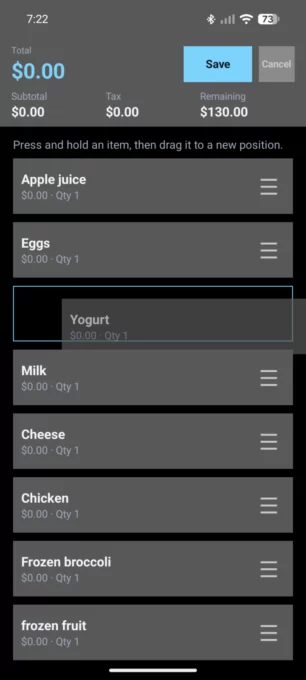 Shopping List Calculator screenshot 5