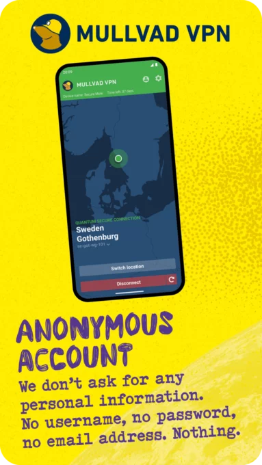 Mullvad VPN: privacy is a universal right screenshot 1