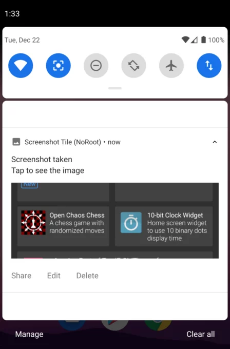 Screenshot Tile (NoRoot) screenshot 4