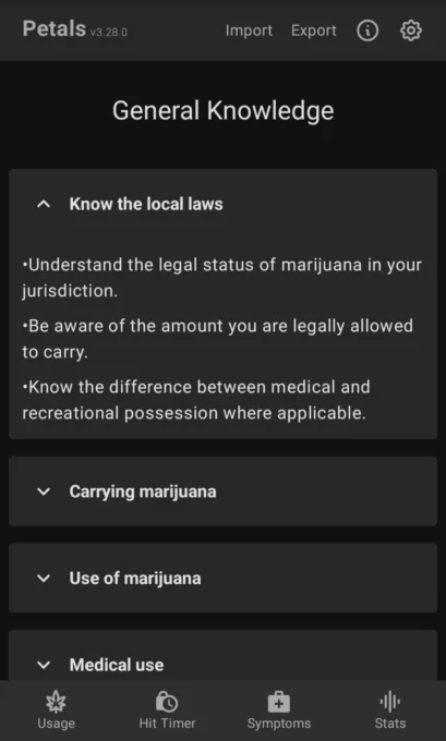 Petals: Cannabis Use Tracker screenshot 7