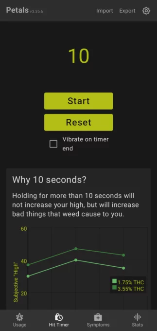 Petals: Cannabis Use Tracker screenshot 3