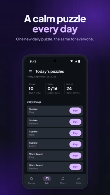 Quiet Grid: Logic Puzzles screenshot 1