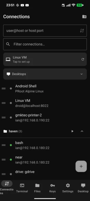 Haven SSH Client screenshot 2