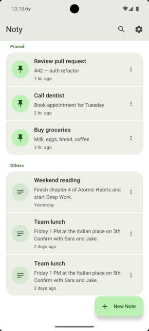 Noty - Notes in Notification screenshot 3