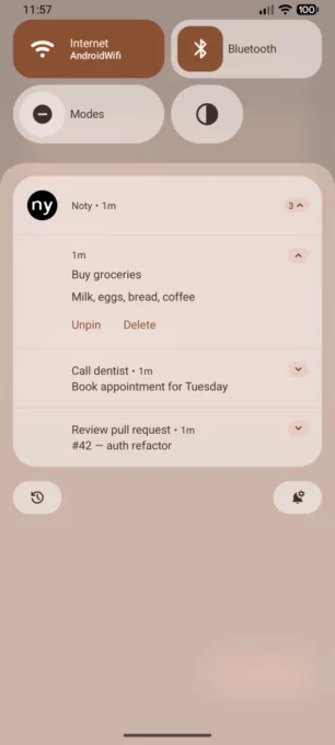 Noty - Notes in Notification screenshot 6