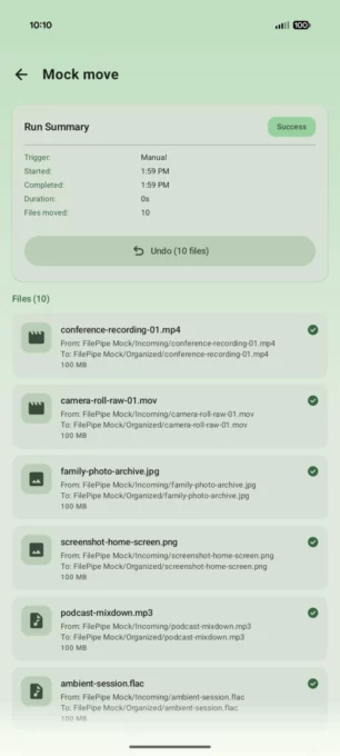 FilePipe: Auto Files Organizer screenshot 7