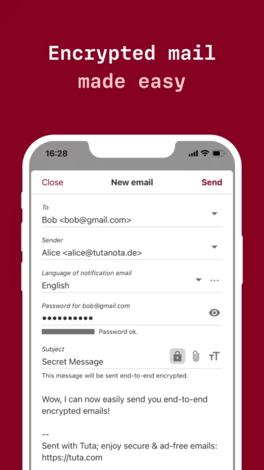 Tuta Mail screenshot 2
