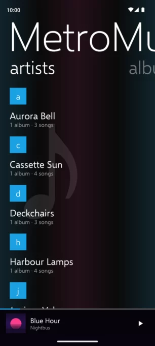 MetroMusic screenshot 1