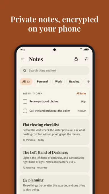 Encly: Encrypted Offline Notes screenshot 1