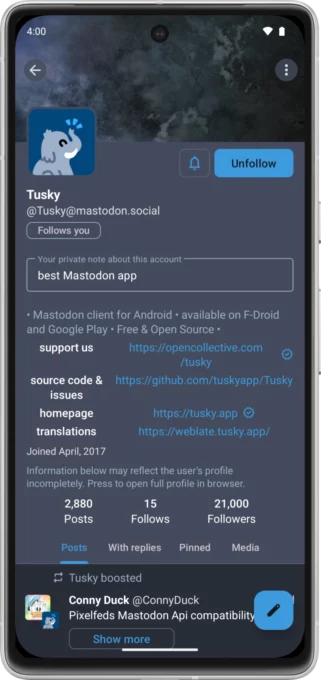 Tusky screenshot 4