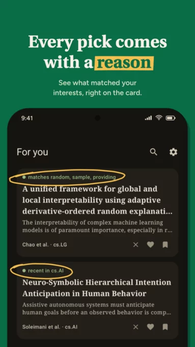 Aftergleam - academic papers screenshot 3