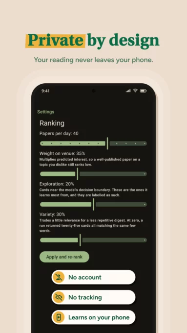 Aftergleam - academic papers screenshot 2