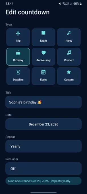 CountAway screenshot 2