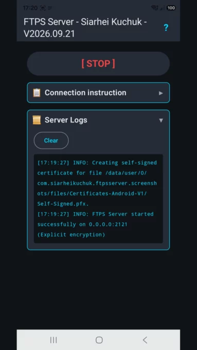 FTPS Server screenshot 7