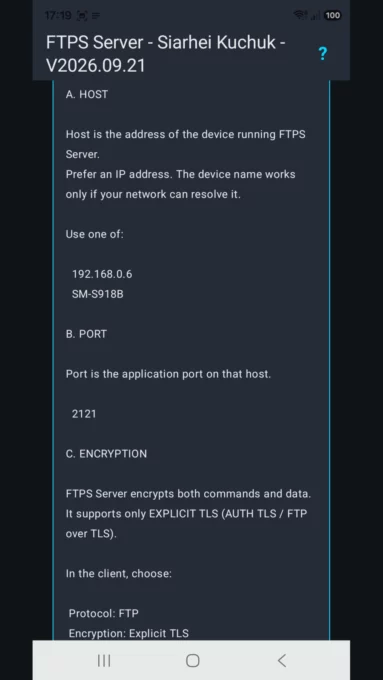 FTPS Server screenshot 4