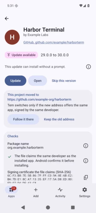 Tern screenshot 2