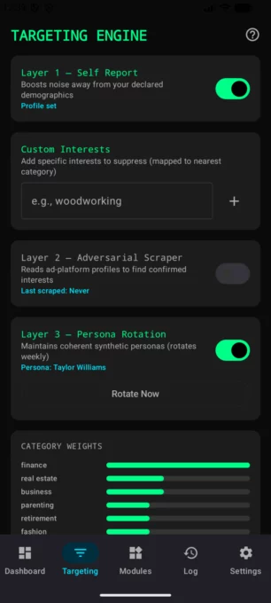 Fauxx - Privacy Through Deception screenshot 2