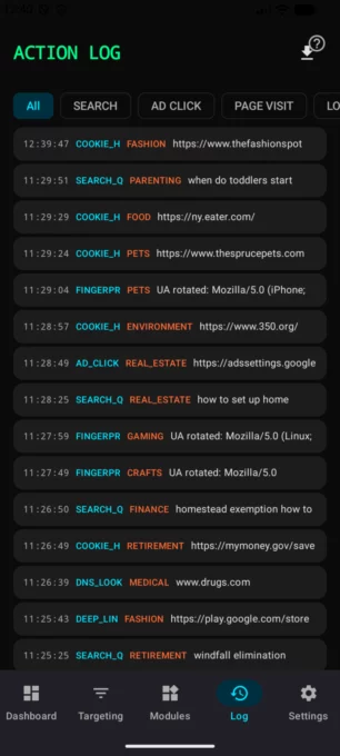Fauxx - Privacy Through Deception screenshot 4