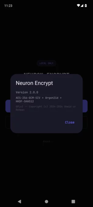 Neuron Encrypt screenshot 4