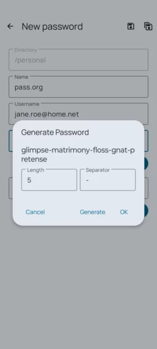 Password Store screenshot 2
