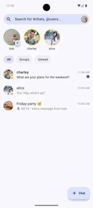 FluffyChat Matrix Messenger screenshot 1