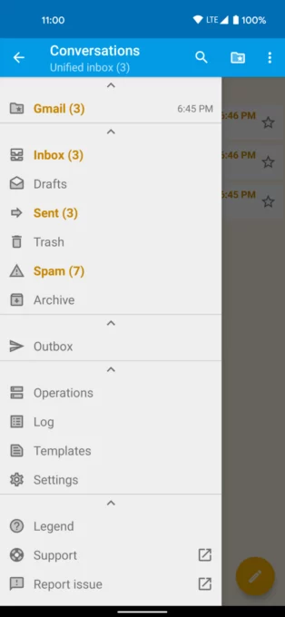 FairEmail screenshot 2