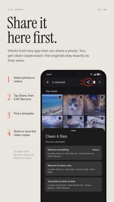 EXIF Remove - Strip, Randomize & View Metadata screenshot 2