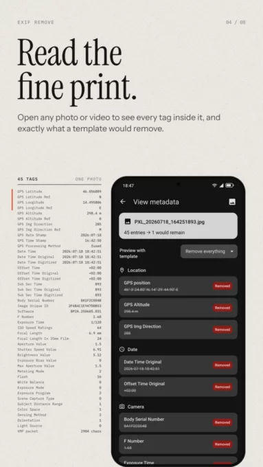 EXIF Remove - Strip, Randomize & View Metadata screenshot 4