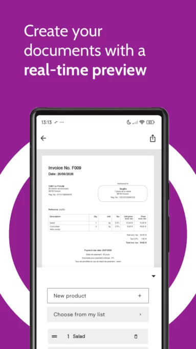 g8: delivery note, invoice screenshot 1