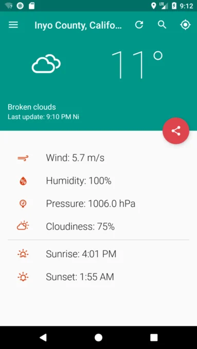 Your local weather screenshot 2