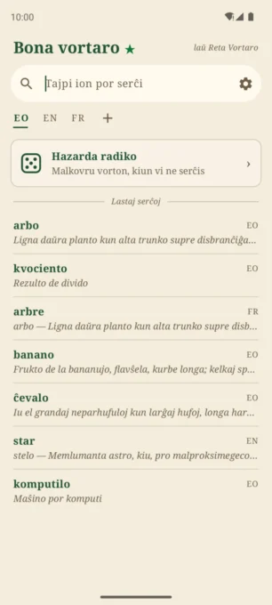 Bona vortaro screenshot 1