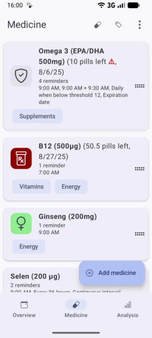 MedTimer: Med & Pill Reminder screenshot 2