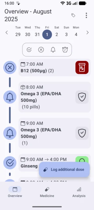 MedTimer: Med & Pill Reminder screenshot 1