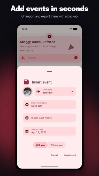 Birday - Birthday Manager screenshot 2
